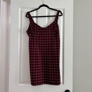 Forever 21 Burgundy Plaid Mini Dress
